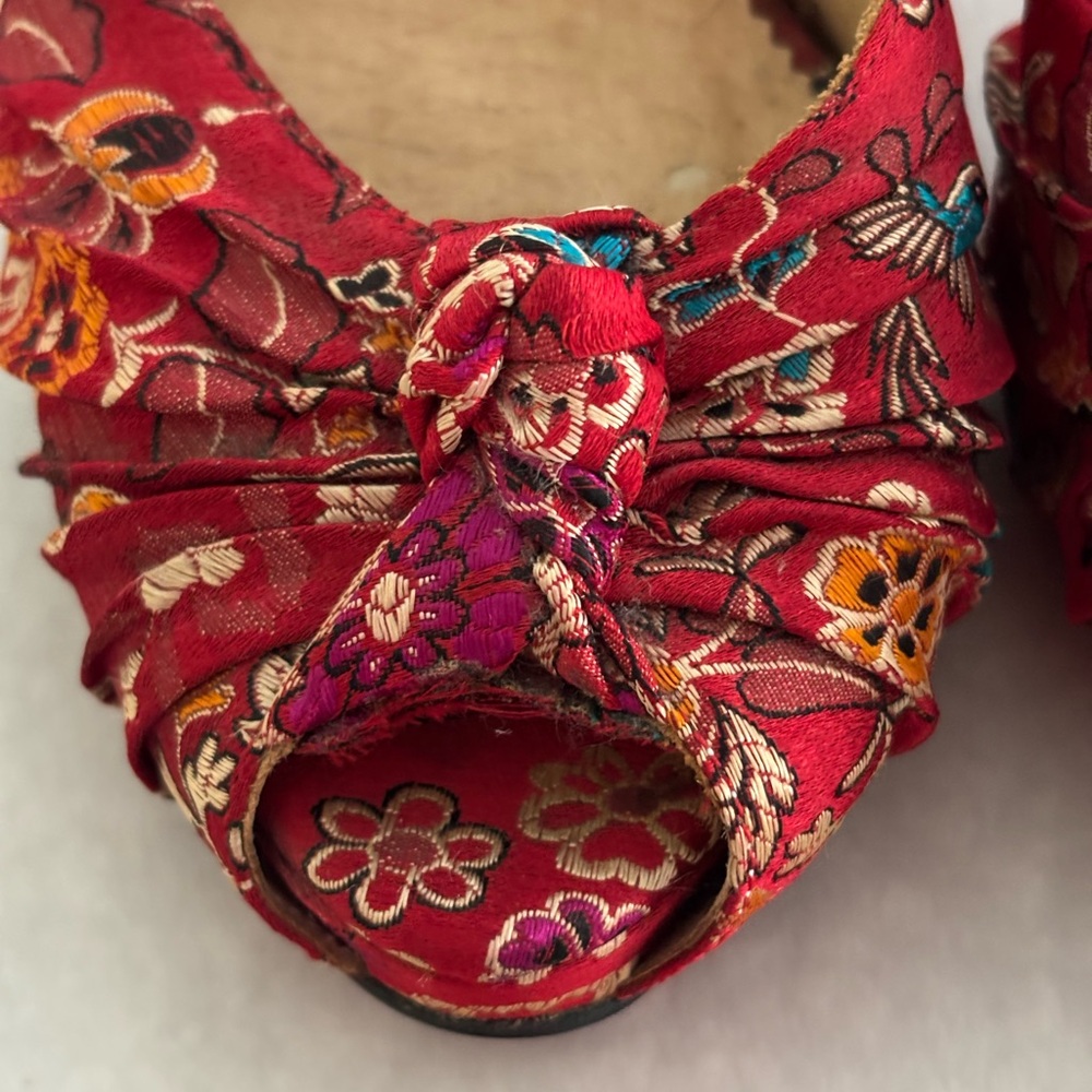 Billy Chan Couture Red Peep Toe Stilettos - Picture 13 of 14